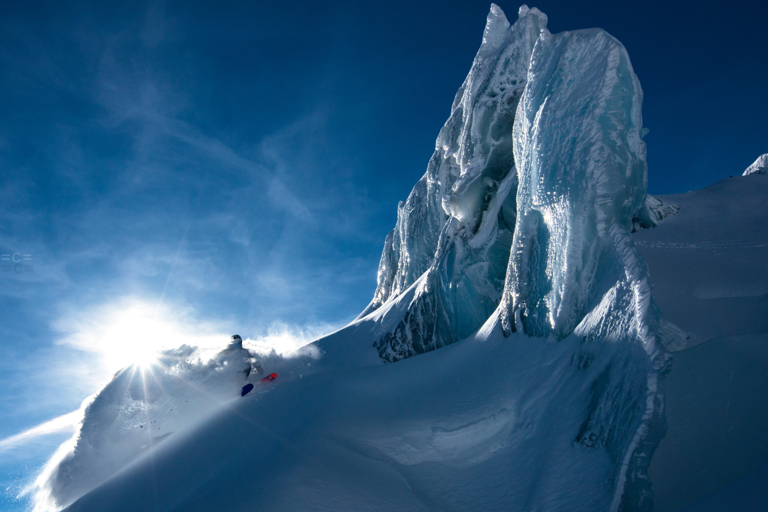 Freeride Skiing in the Alps