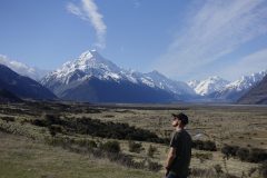 Ross on the way to Mount cook Village