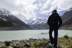 Ross in front of the Hooker Lake