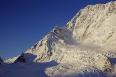 The King Spine area and the East Ridge. Not to be confused with the Zubriggen ridge which is to the right of the east face.