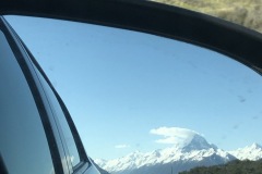 Waving goodbye to the Southern Alps of New Zealand. I'll be back!