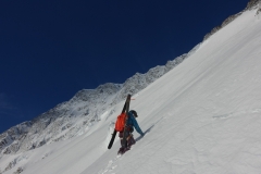 Me climbing up the East Face. PC: Ross Hewitt