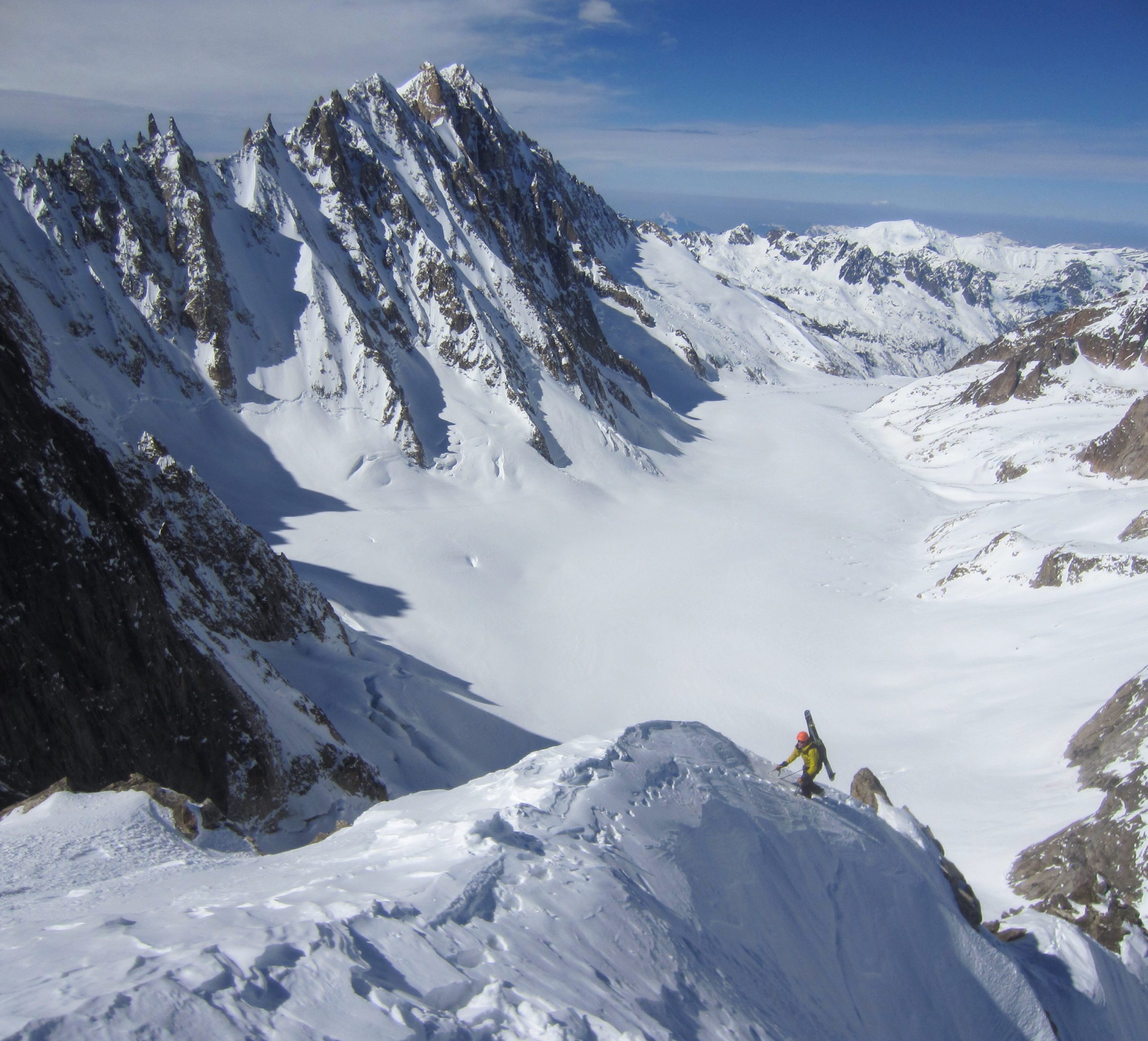 Climbing the North Ridge of mont dolent